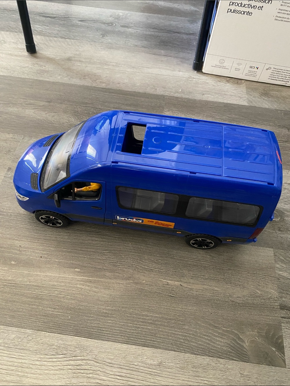 Blue Kids Play Van Toy with Removable Roof - Unbranded